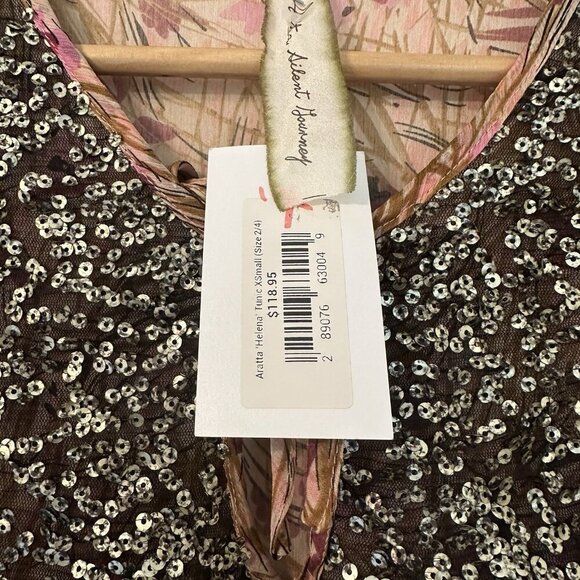 NEW Aratta Silent Journey Women's XS Swing Fairy Sheer Boho Tunic Mini Dress - Picture 4 of 6